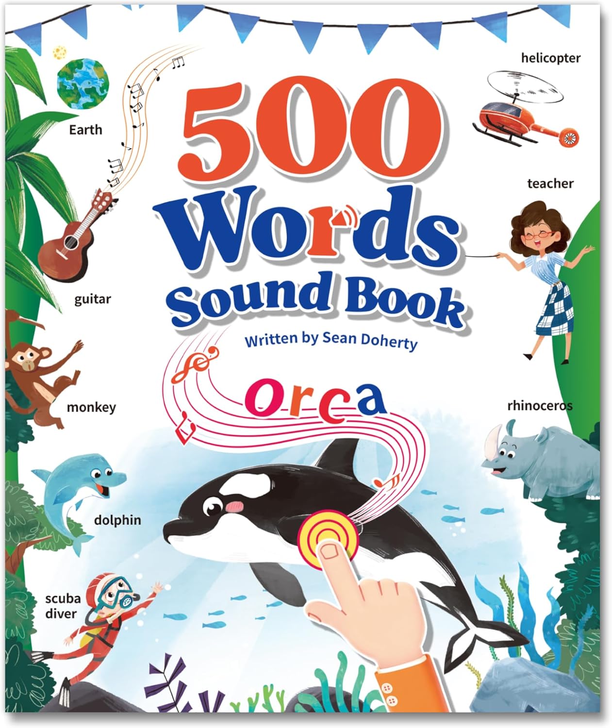 Interactive Learning Sound Book for Kids Ages 3-8 – 500 Core English Vocabulary Words, Early Educational Talking Book with Touch & Sound for Preschool, Kindergarten & Homeschooling