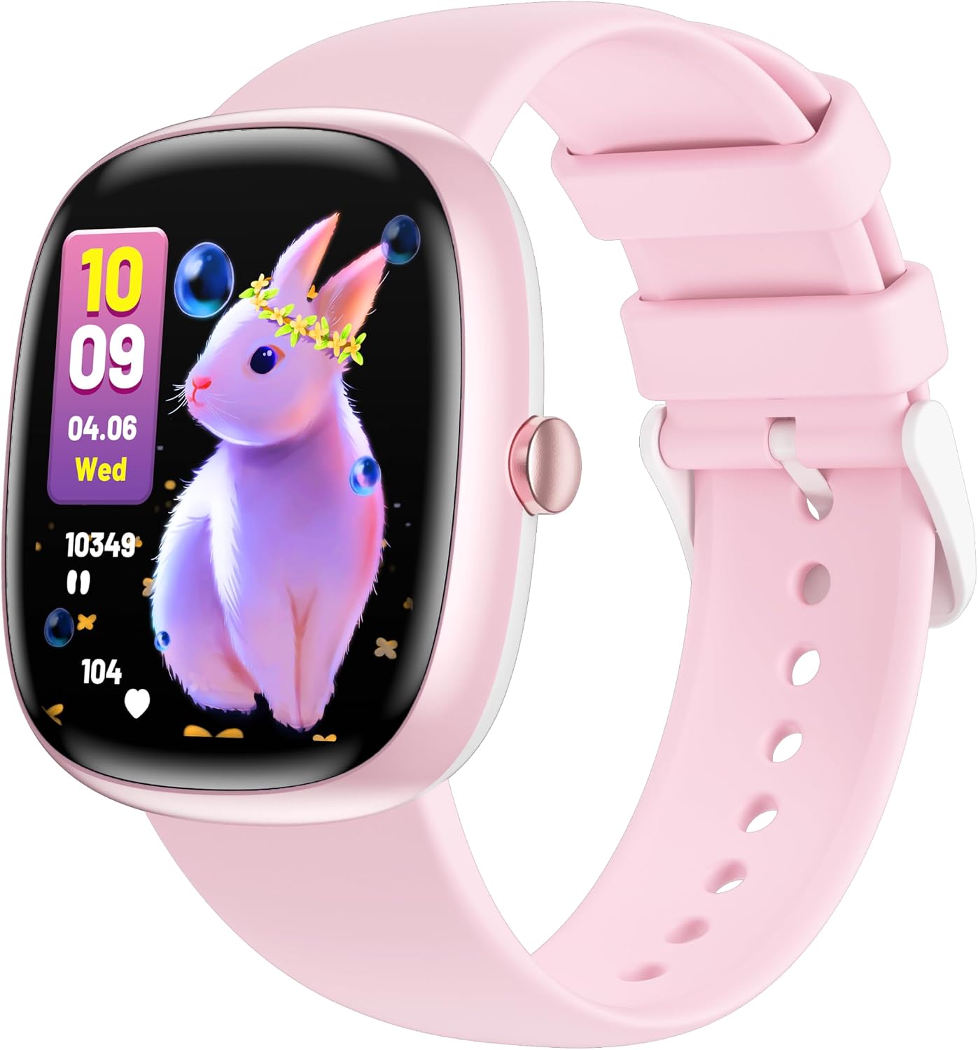 Smart Watch for Kids Girls Gift: No Phone Needed Watch with Heart Rate Sleep Monitor, 20 Games, Alarm Clock & Timer,Pedometer, Camera for 4-16 Year Old Boys Pink Gift