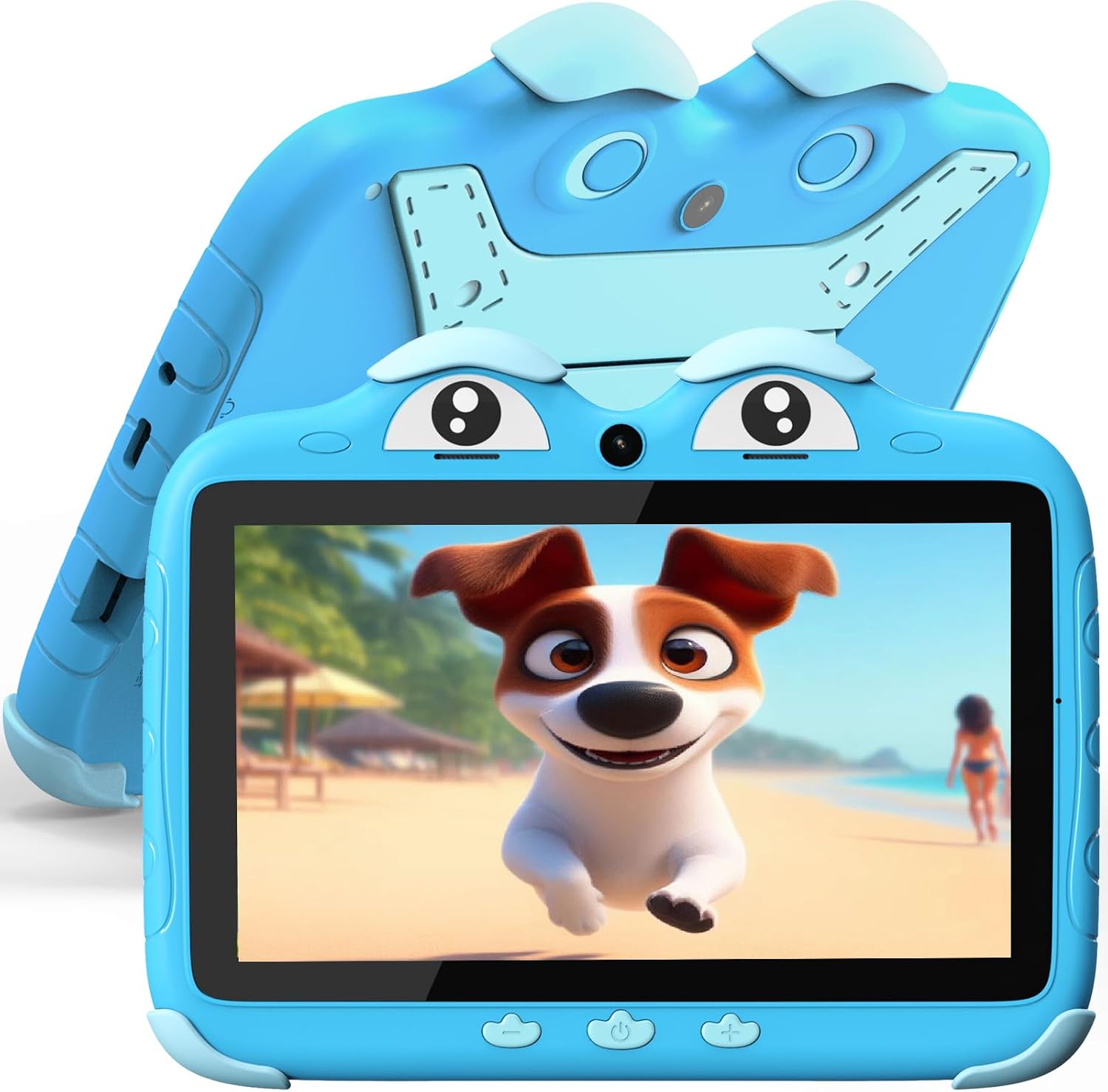 YINOCHE Kids Tablet for Kids 3-7 7” Toddler Tablet for Toddlers Android Kids Tablets 32G Tablets for Kids WiFi Children’s Tablet with Parental Control Shockproof Case Support YouTube Netflix (Blue)