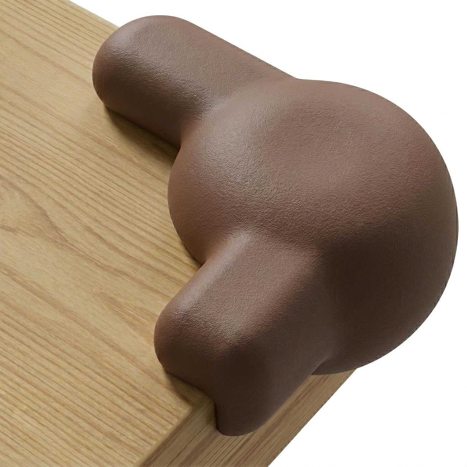 Silicone Corner Protectors for Baby Proofing – Soft Adhesive Corner Guards for Tables & Furniture, Child Safety Edge & Corner Bumpers. Protects Toddlers from Sharp Edges (12 Pack/Brown)