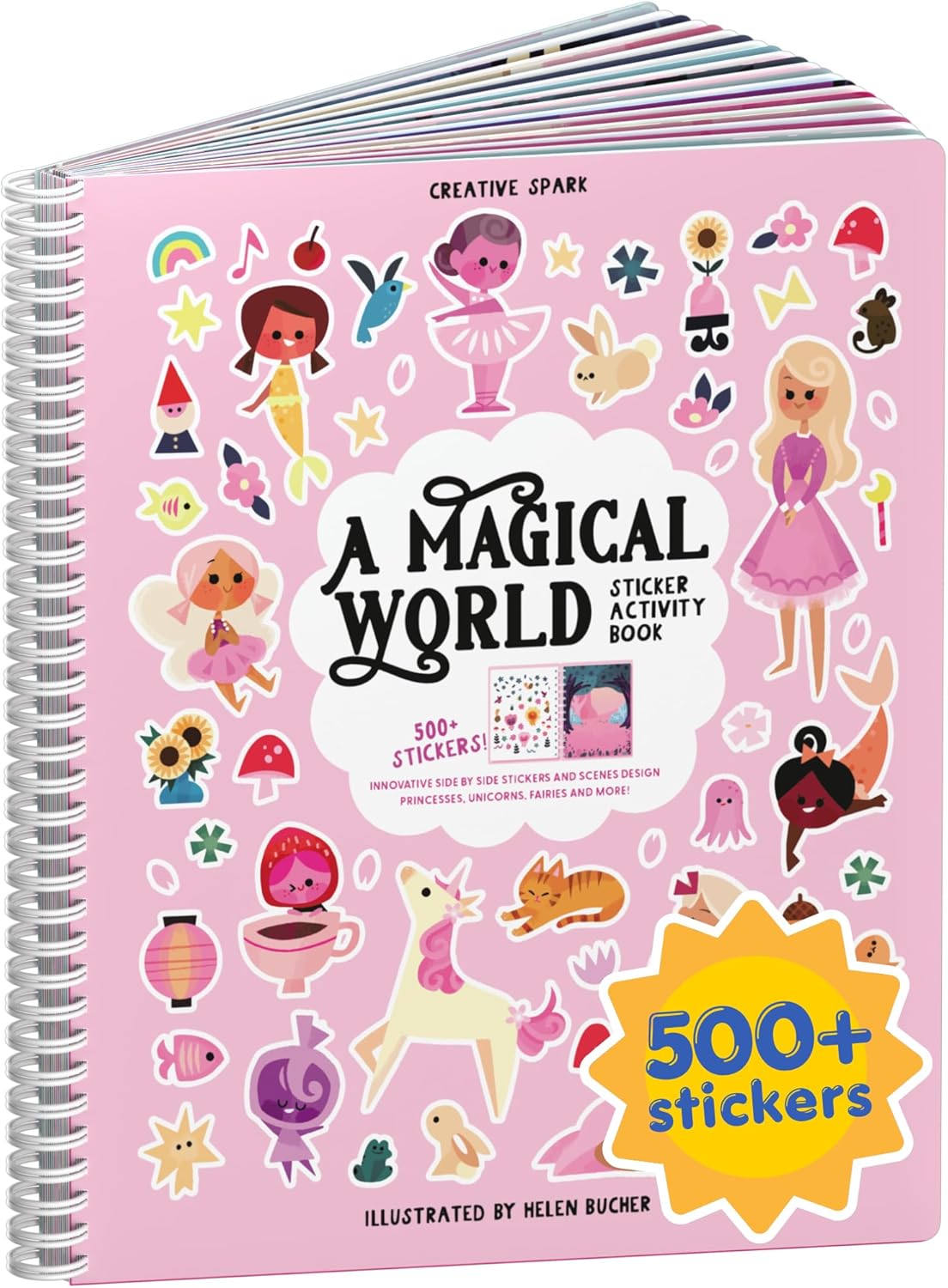 A Magical World 500+ Sticker Book for Girls by Cupkin Toddler Airplane Activity Coloring + Sticker Book, Road Trip Essentials, 12 Coloring Pages + Scenes for Ages 2–8 Years