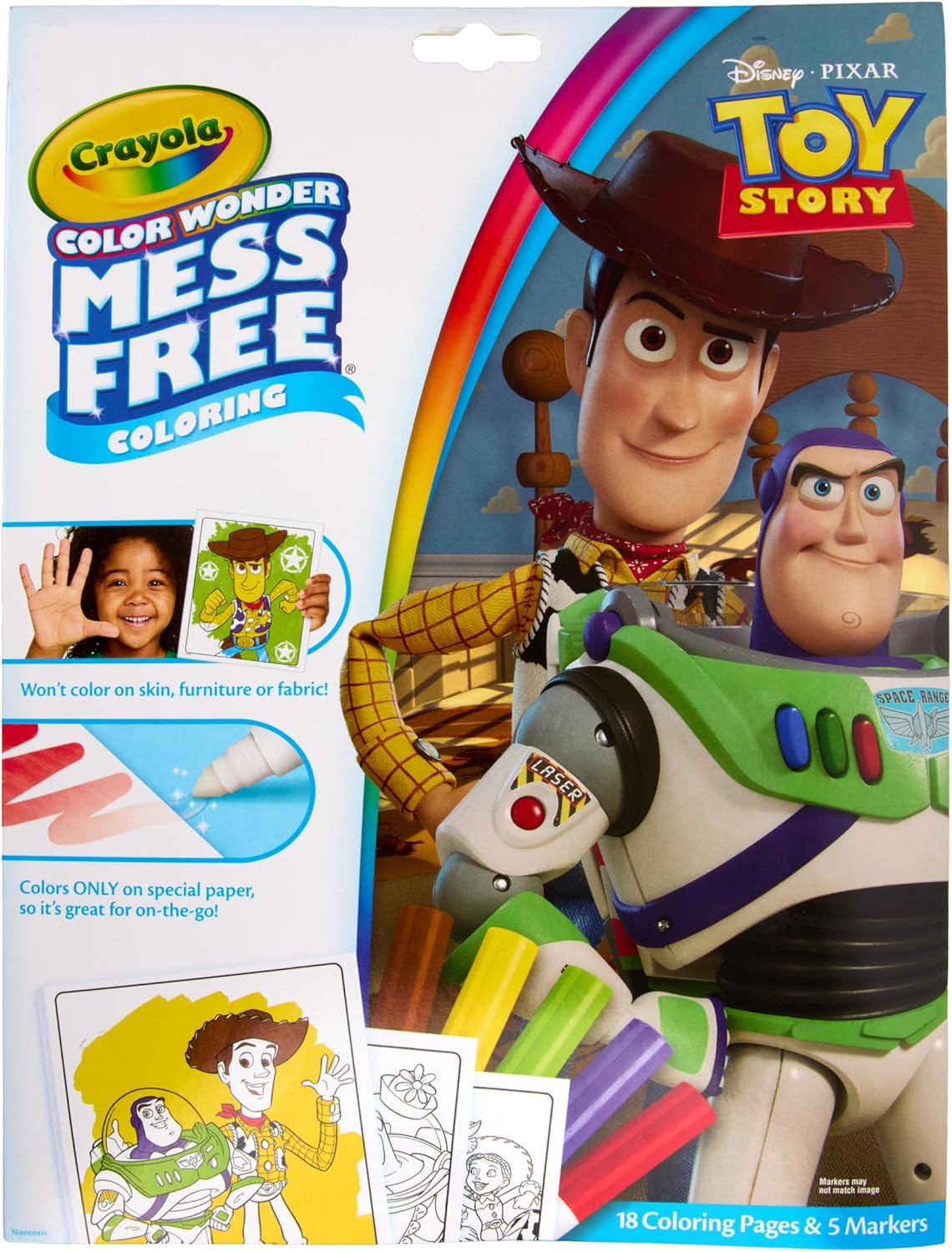 Crayola Color Wonder Toy Story 5, Mess Free Coloring Pages & Markers, Gift for Kids, Age 3, 4, 5, 6