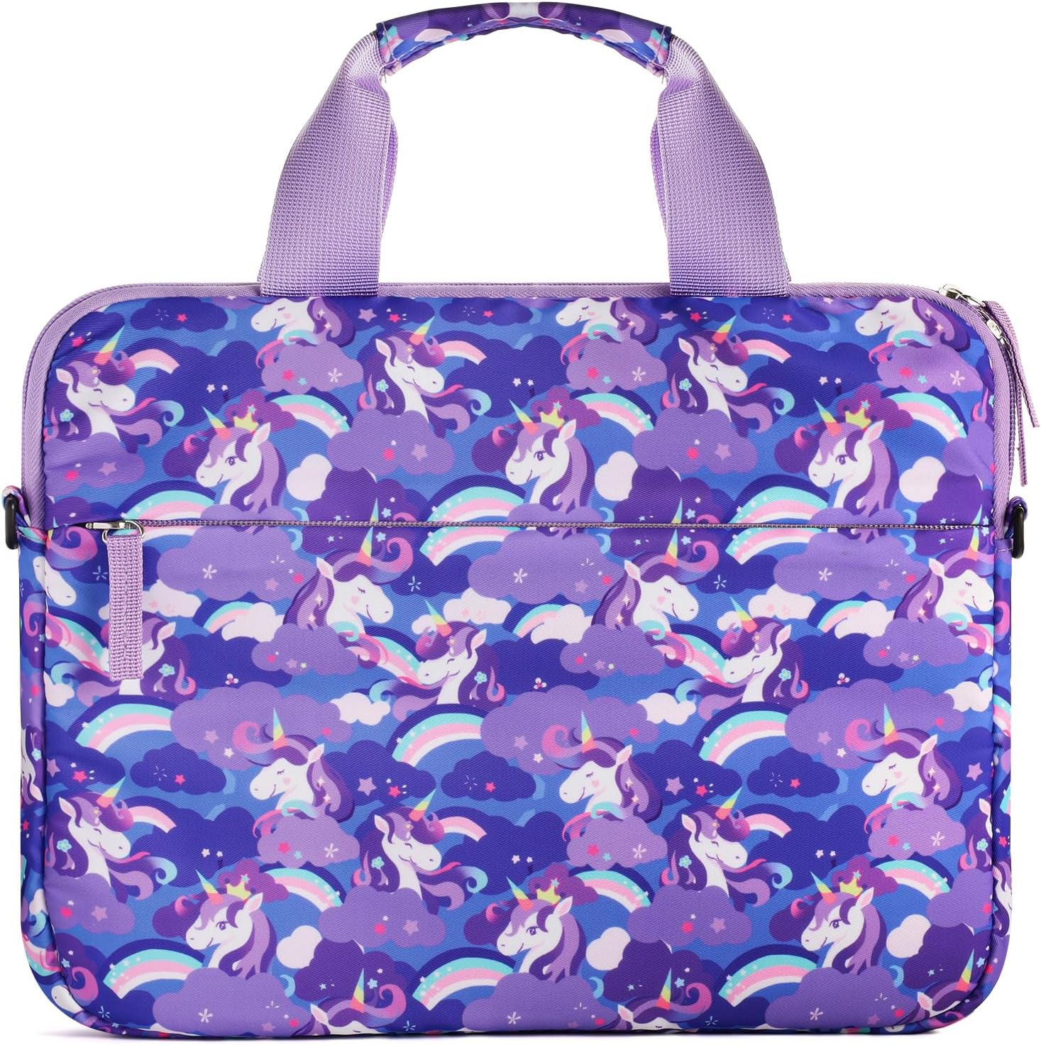 Kids Tablet Bag for Girls, Kids Tablet Carrying Case for Fire HD 10, HD 8, Fire 7 Sleeve Bag Kid Kindle Bag, iPad Bag for Kid, Unicorn Purple