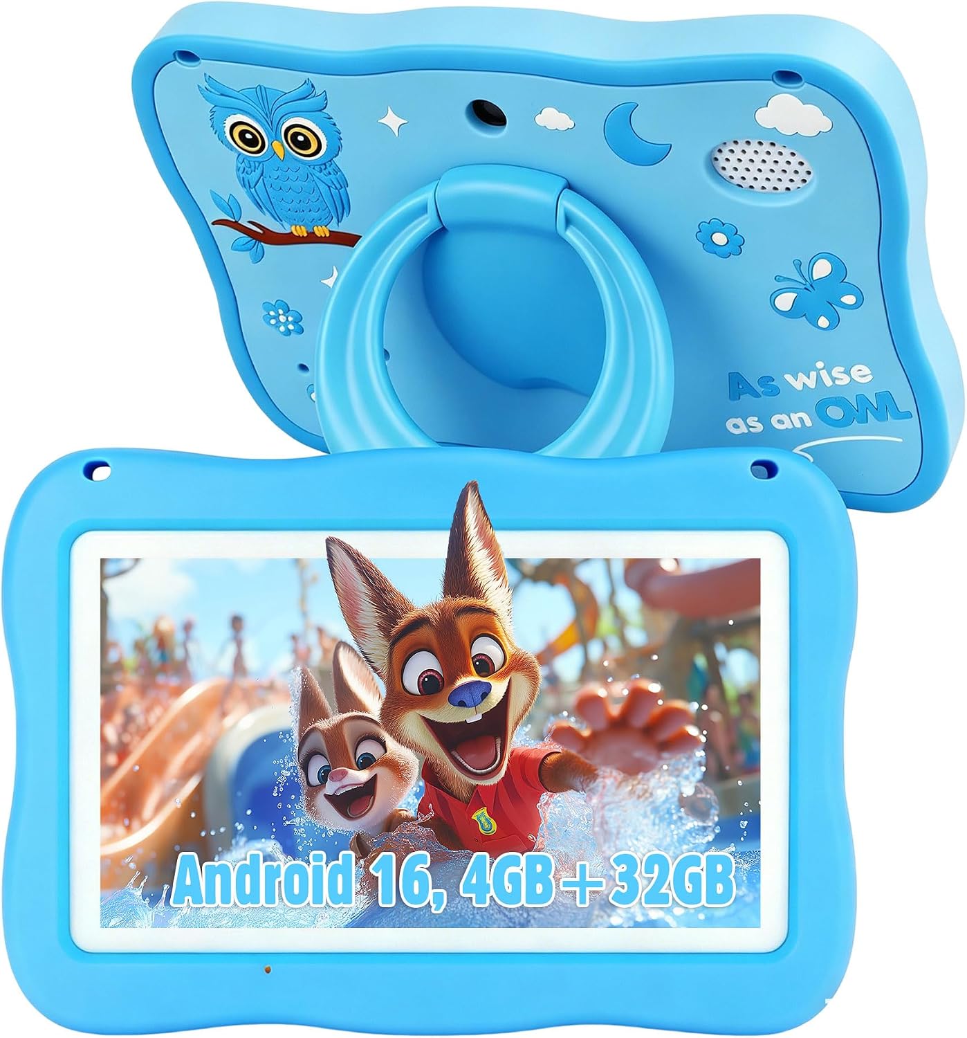 YosaToo Kids Tablet, Android 16 Tablet for Kids 7″ 4GB 32GB with Drop-proof Case, Pre-installed Offline Learning App, Parental Control WiFi Toddler Tablets for Ages 3-12 with YouTube Google Kids Space