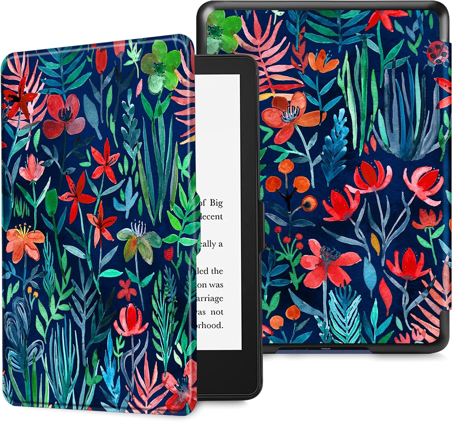 Fintie Slimshell Case for 6.8″ Kindle Paperwhite (11th Generation-2021) and Kindle Paperwhite Signature Edition – Premium Lightweight PU Leather Cover with Auto Sleep/Wake, Jungle Night