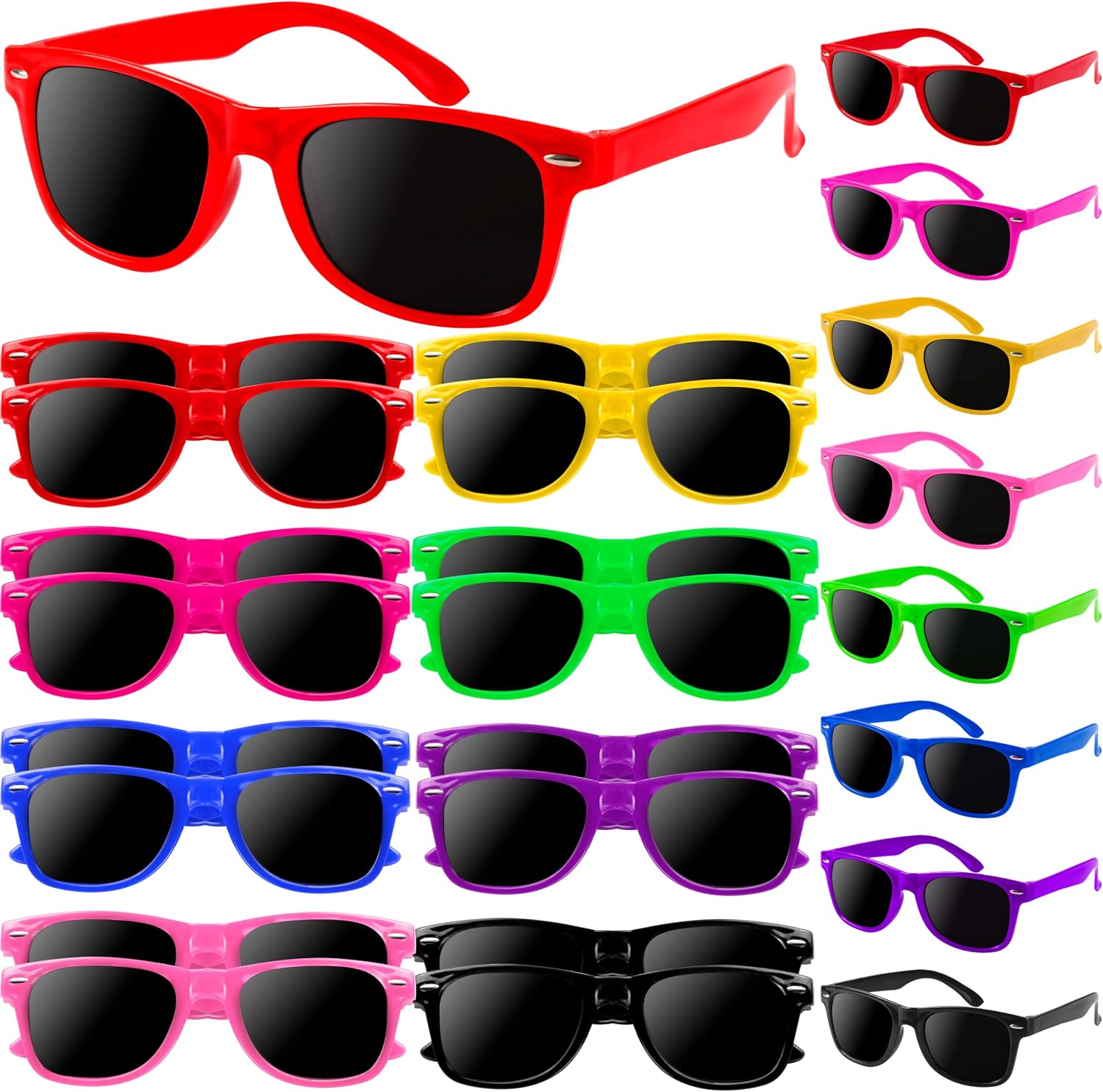 OCTERIC Kids Sunglasses Bulk, Neon Sunglasses with UV400 Protection for Kids Party Favors for Boys and Girls