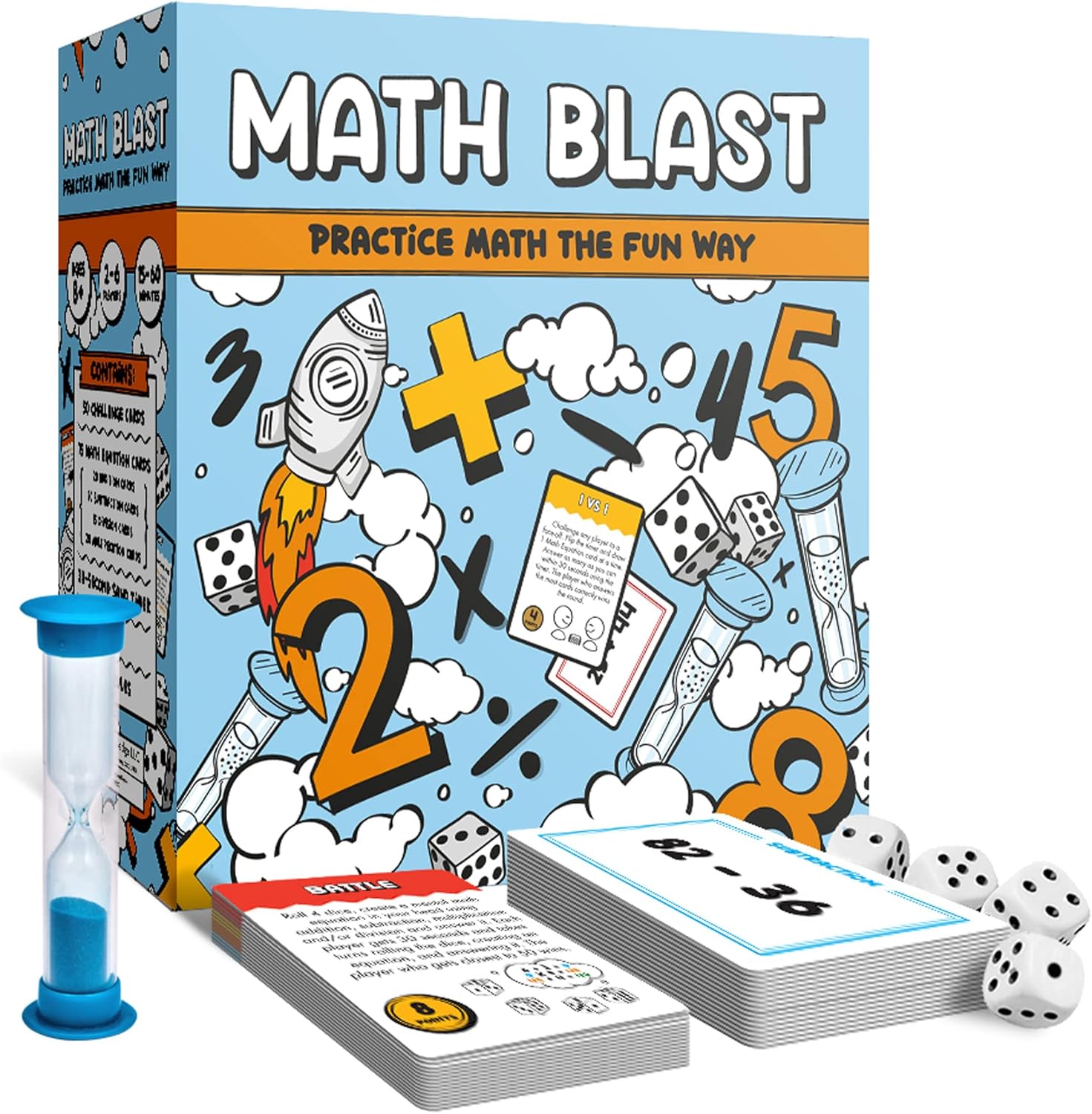 Math Blast! Cool Math Games for Kids 8-12 – Fun Educational Mental Math Game for Home & Classroom – Practice Math the Fun Way