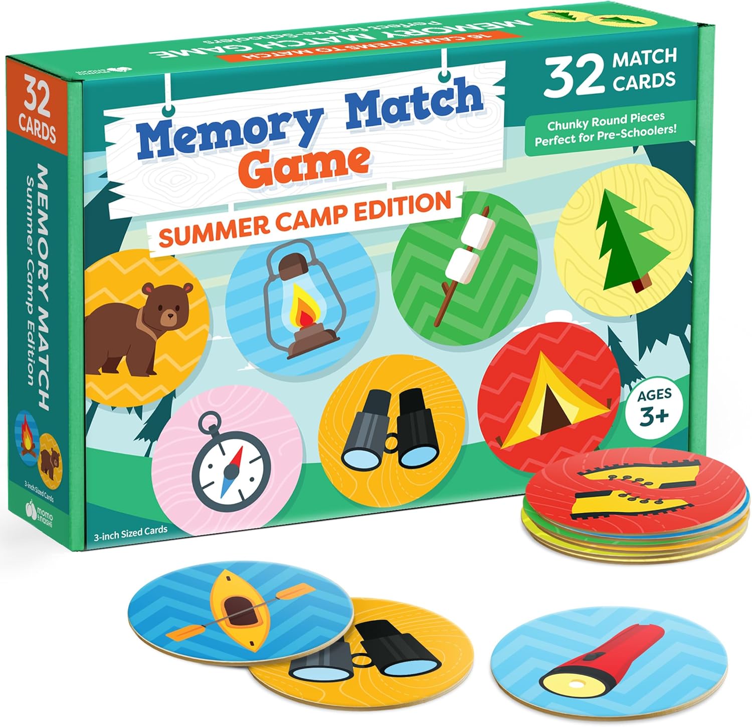 Memory Games for Kids Ages 4-8 – Camping Games for Kids, Camping Toys, Summer Camp Activities, Kids Summer Activities – Memory Matching Games for Toddlers 3-5, Preschool Outdoor Board Game Activities