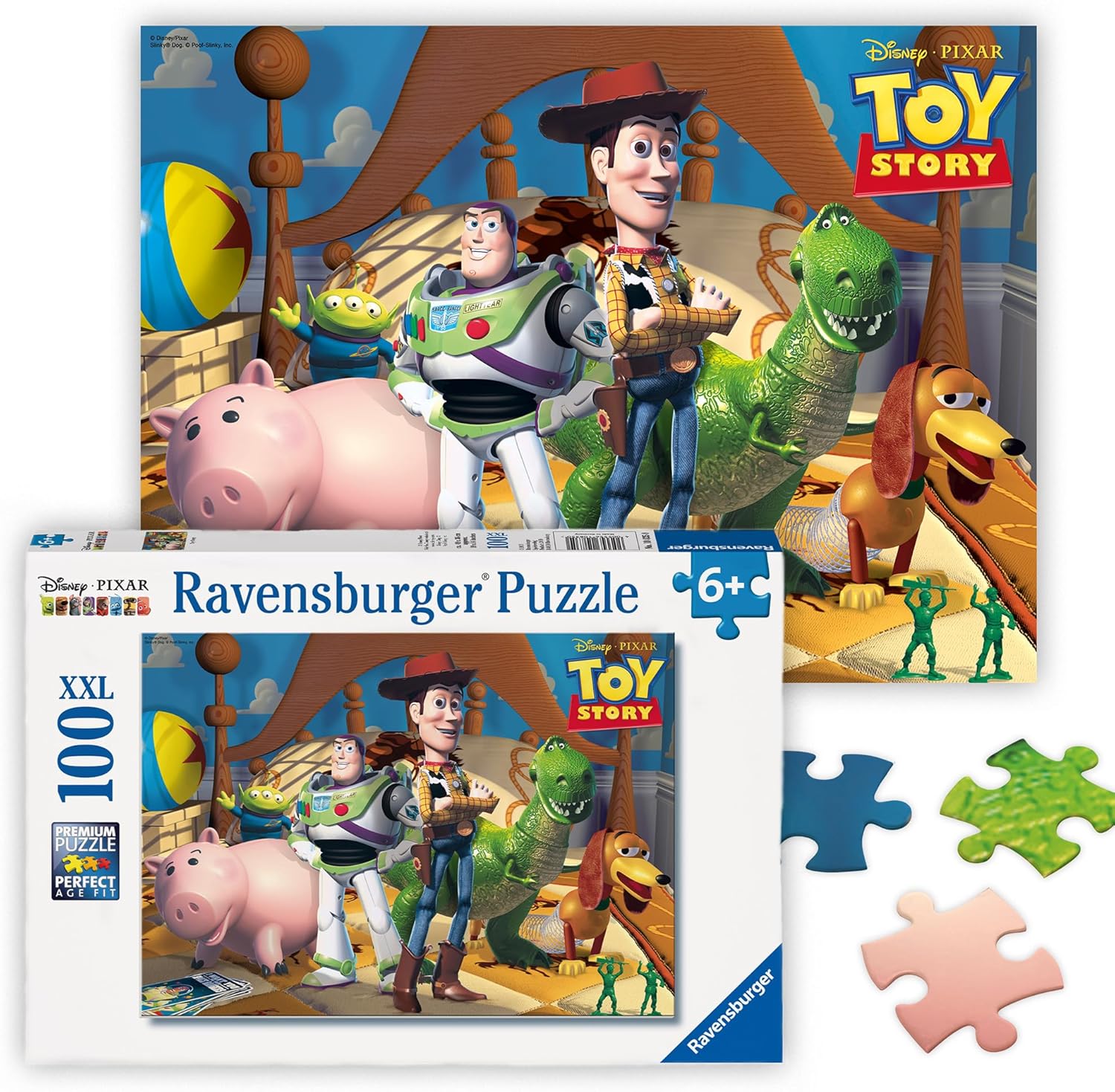 Ravensburger – Disney Pixar Toy Story – 100 Piece Jigsaw Puzzle – Favorite Cast from The Movie – Bright Image of Woody & Friends – Premium Quality – Ideal Gift – Screen-Free Fun – Children Age 6+