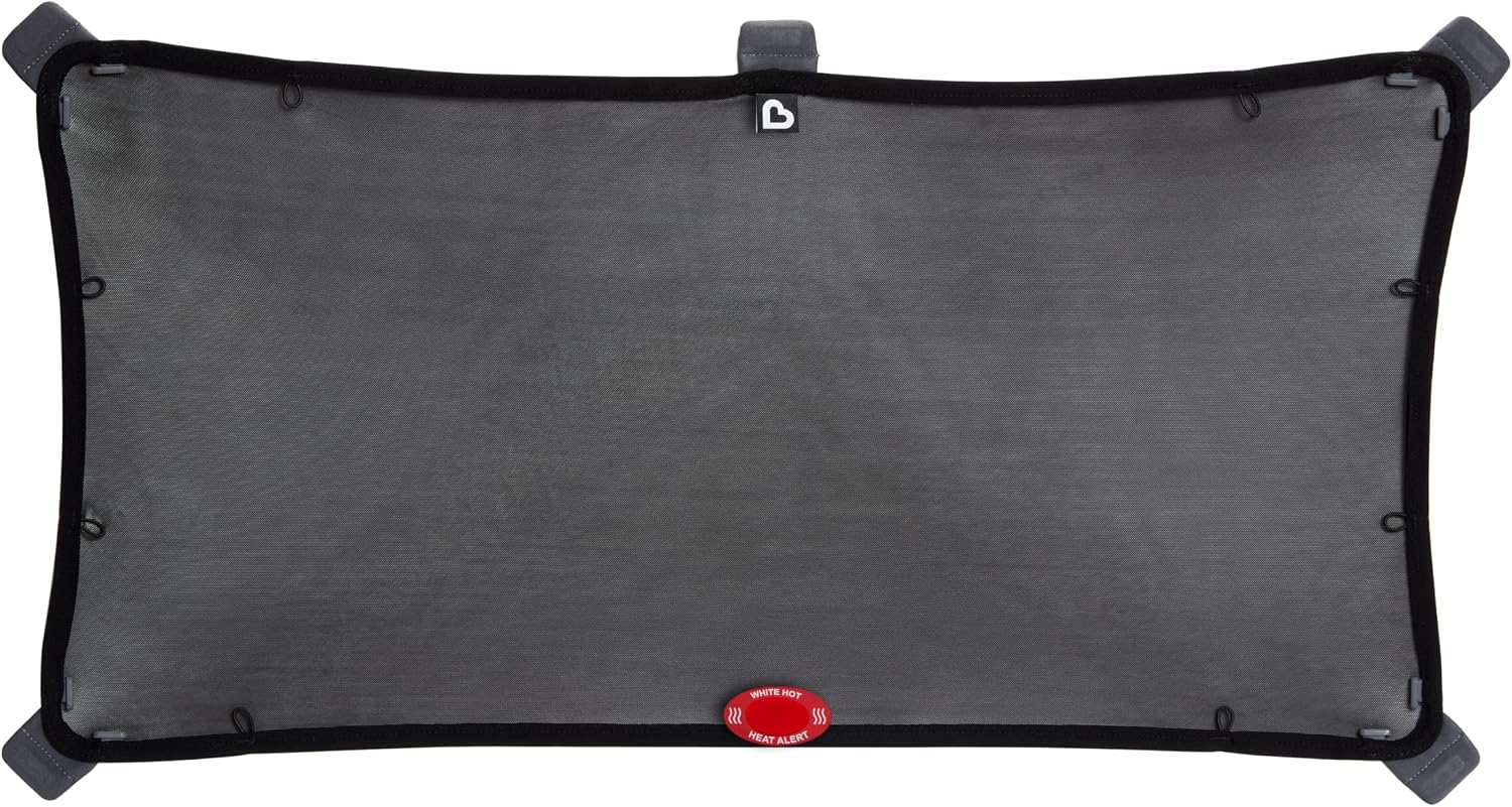 Munchkin® Brica® Magnetic Stretch to Fit™ Car Window Shade for Baby, Side Window Sun Shade, Black, 1 Pack