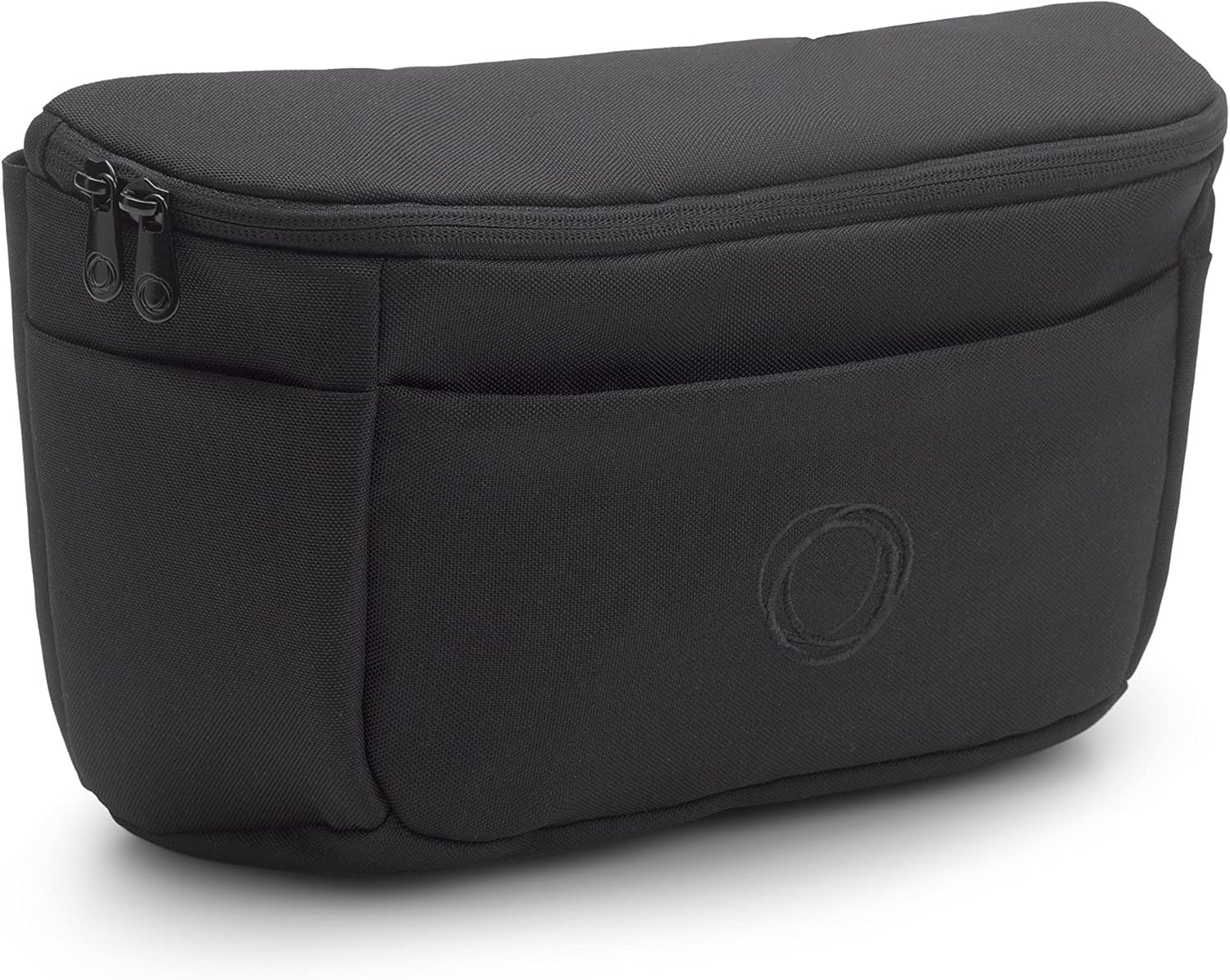 Bugaboo Stroller Organizer Bag – Compact Diaper Bag with Multiple Pockets & Insulated Bottle Holder – Universal Stroller Compatibility, Water-Repellent & Recycled Fabric – Midnight Black