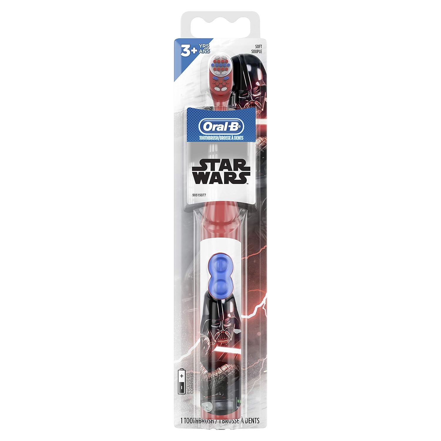 Oral-B Kids Battery Power Electric Toothbrush Featuring Disney’s Star Wars for Children and Toddlers age 3+, Soft (Characters May Vary), Multi