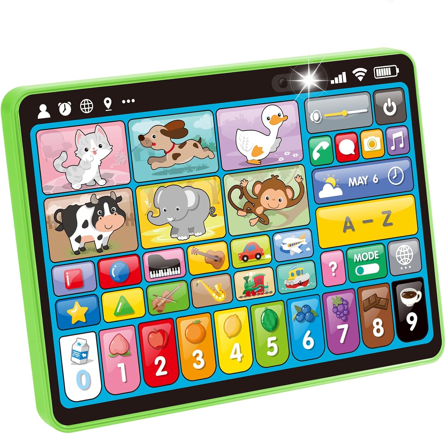 hahaland 5-Language Learning Tablet for Toddlers 1-3 – New Version Educational Toy with Sounds & Speech Therapy – Early Development Easter Gifts for Boys, Girls, Baby, Toddler, Ages 1 2 3