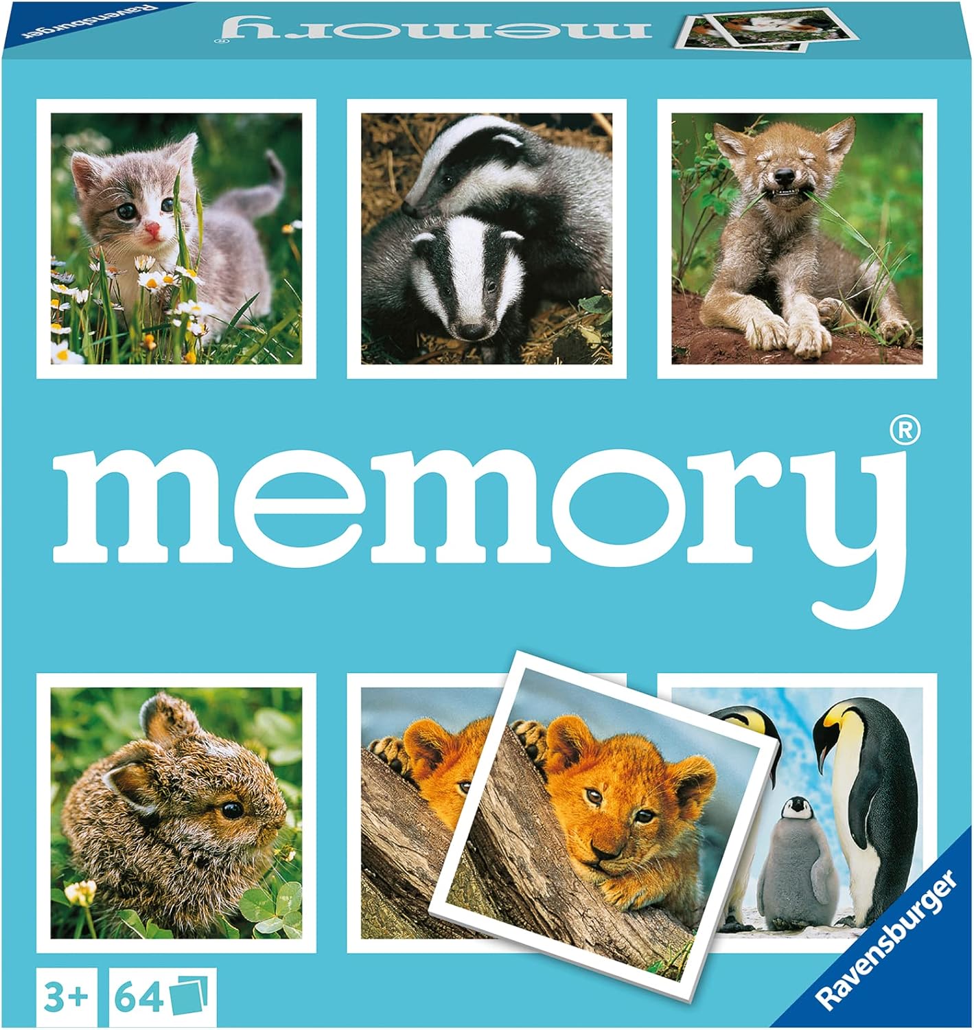 Ravensburger Animal Babies Memory Game – Engaging Picture Matching Game for Kids | Enhances Focus & Memory Skills | Fun for Family Game Night | Ideal for Ages 3 and Up