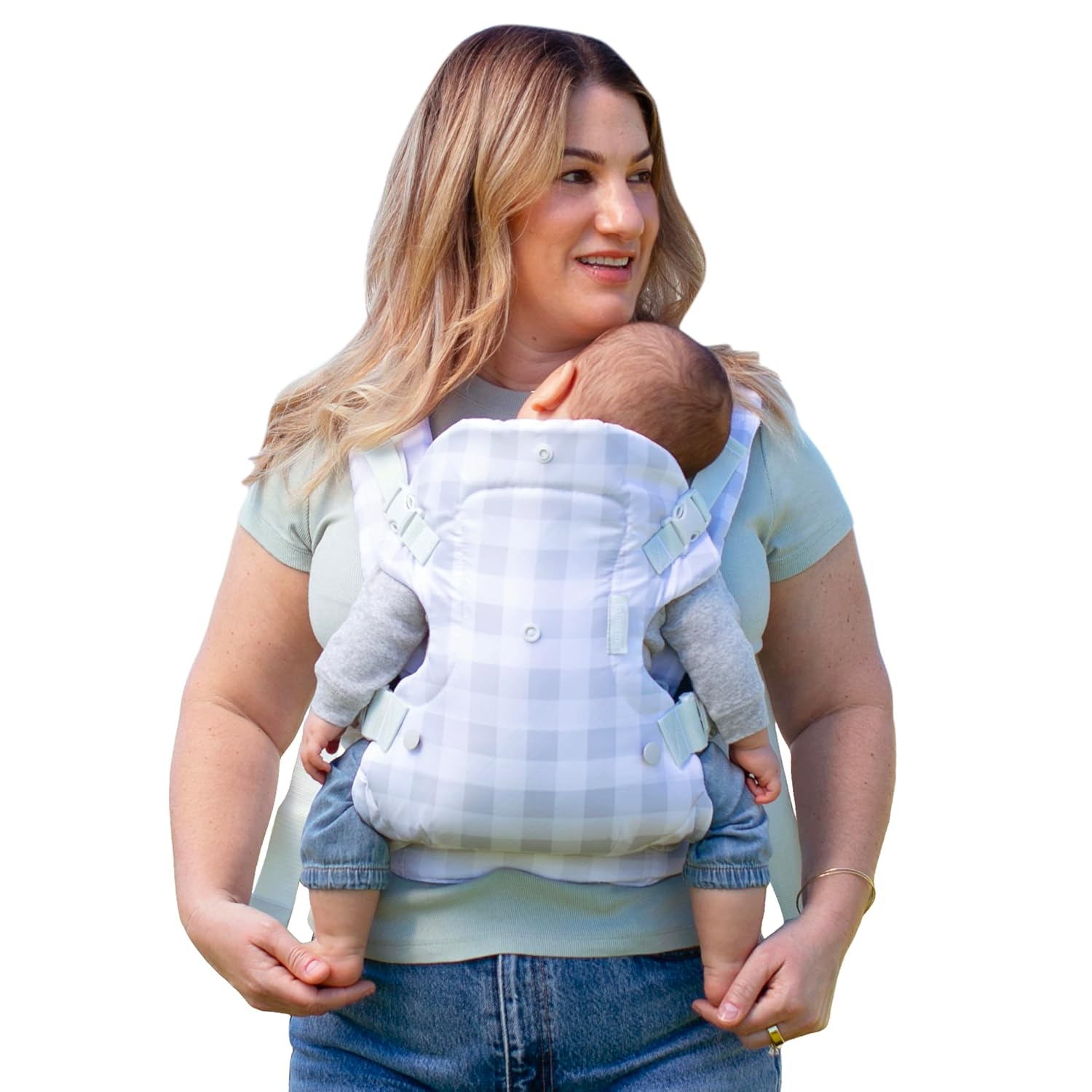 Infantino Flip 4-in-1 Baby Carrier Convertible Ergonomic, Plaid