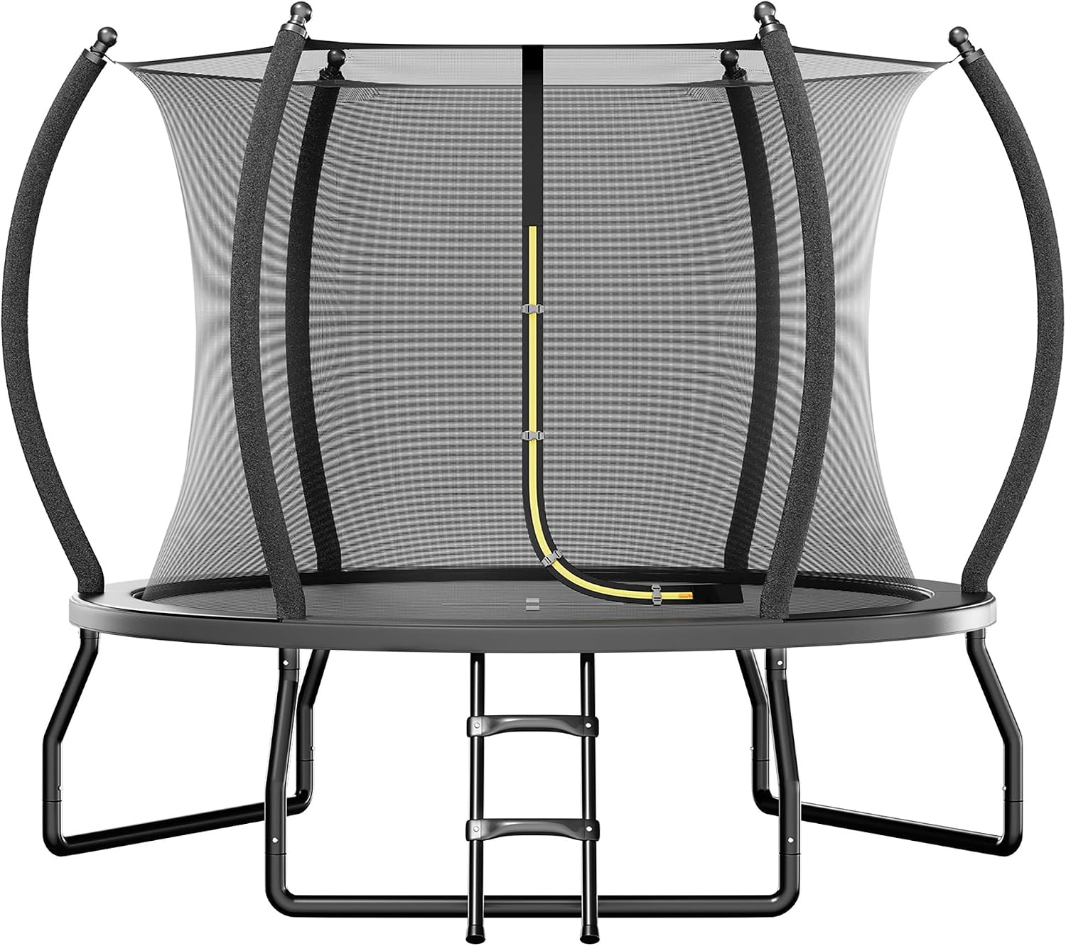YUMPIE 8FT 10FT 12FT 14FT 15FT 16FT Outdoor Trampoline with Enclosure Net and Ladder, Recreational Trampolines for Kids and Adults, Quick Connect Frame, ASTM Approval