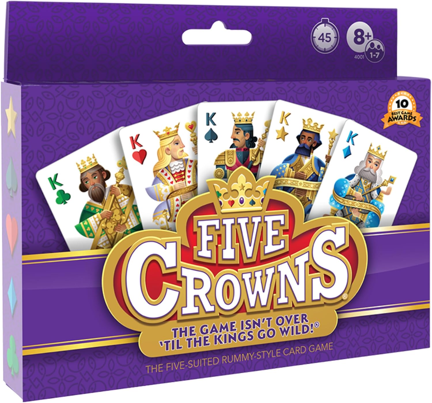Five Crowns – Card Game for Kids and Adults, Travel and Family Game Night Favorite, The Game isn’t Over Until the Kings Go Wild, 5 Suited Rummy Style Card Game, 1-7 Players, Ages 8+