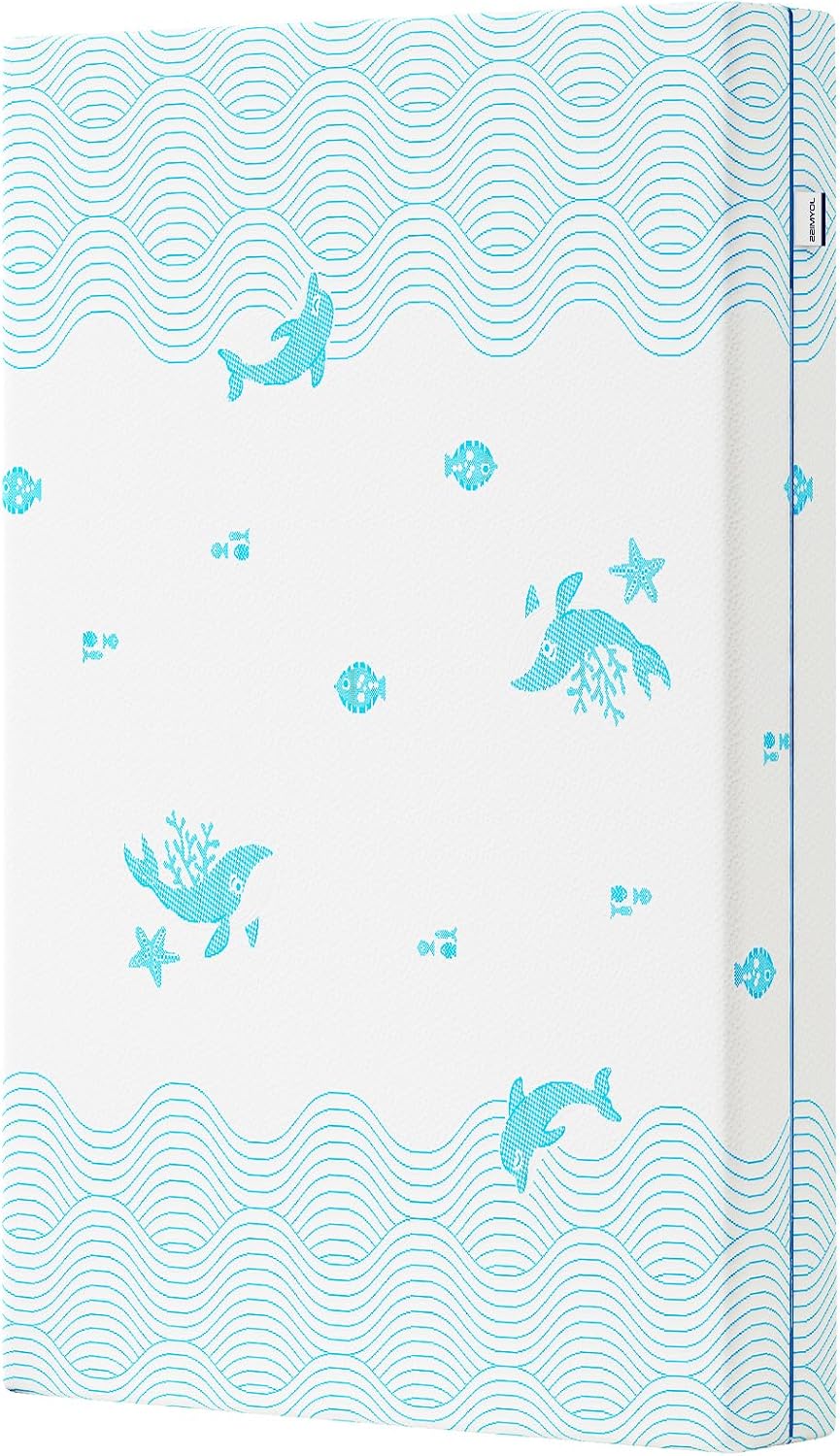 JOYMISS Breathable Crib & Toddler Mattress: Soft Cribs mattresses for Waterproof – 52″ x 27.6″ x 5″ – Tencel Toddler Bed Mattress Fits Baby and Kids
