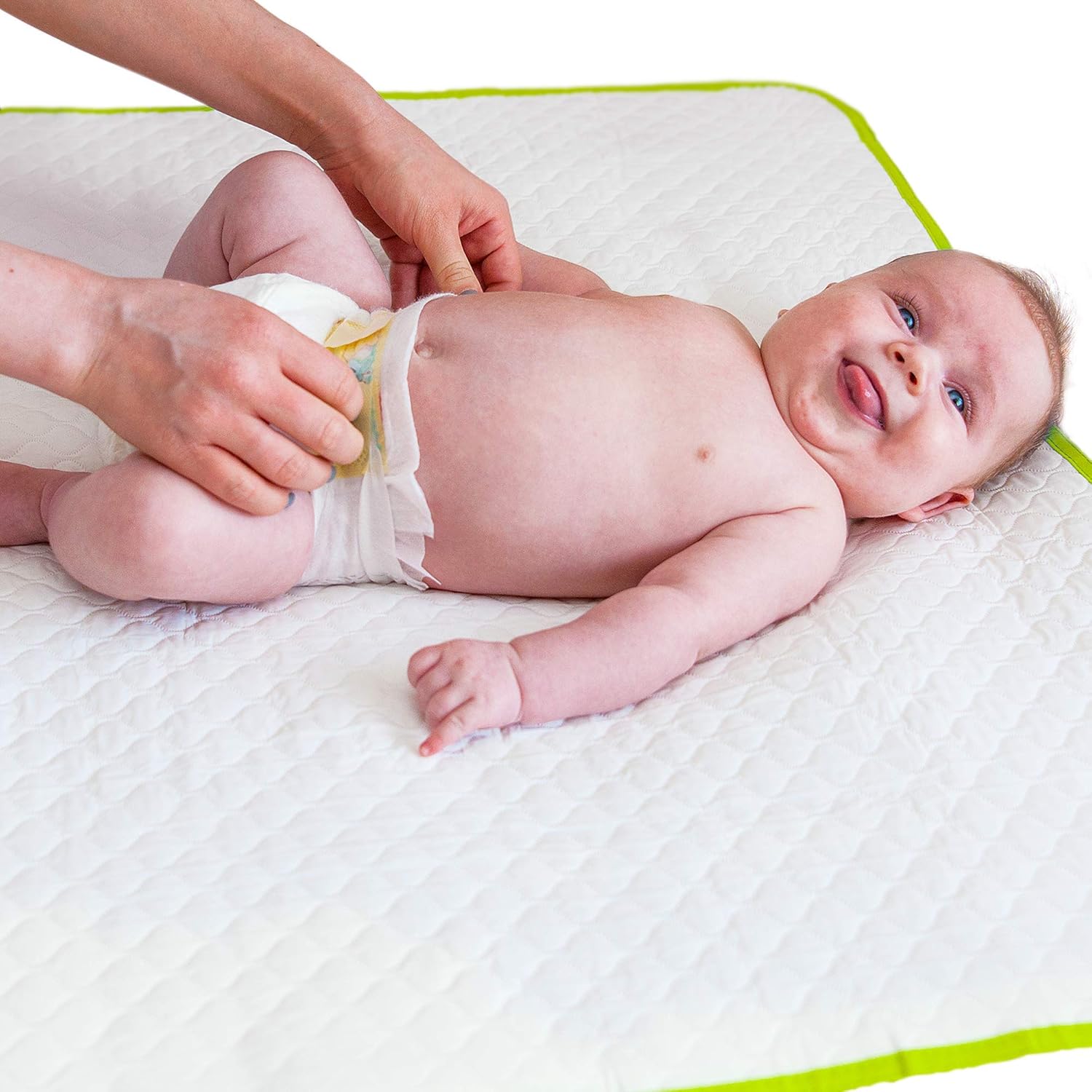 Portable Changing Pad – Waterproof Baby Changing Mat – Large Size 25.5”x31.5”- Foldable Wipeable Diaper Changing Pad – Change Diaper in Any Places On the Go for Boys & Girls – Storage Bag