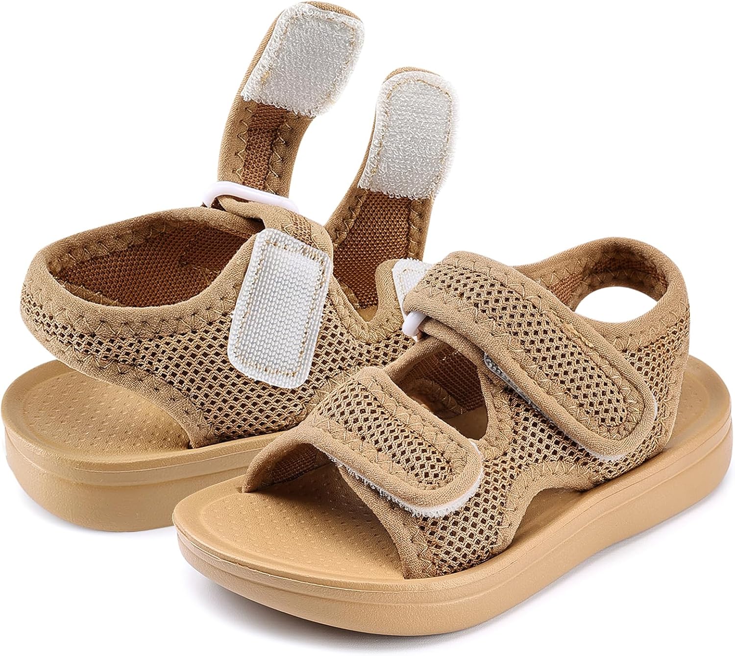 Toddler Sandals with Adjustable Straps, Non-Slip Water Shoes for Boys & Girls, Breathable Mesh Baby Walking Sandals for Pool