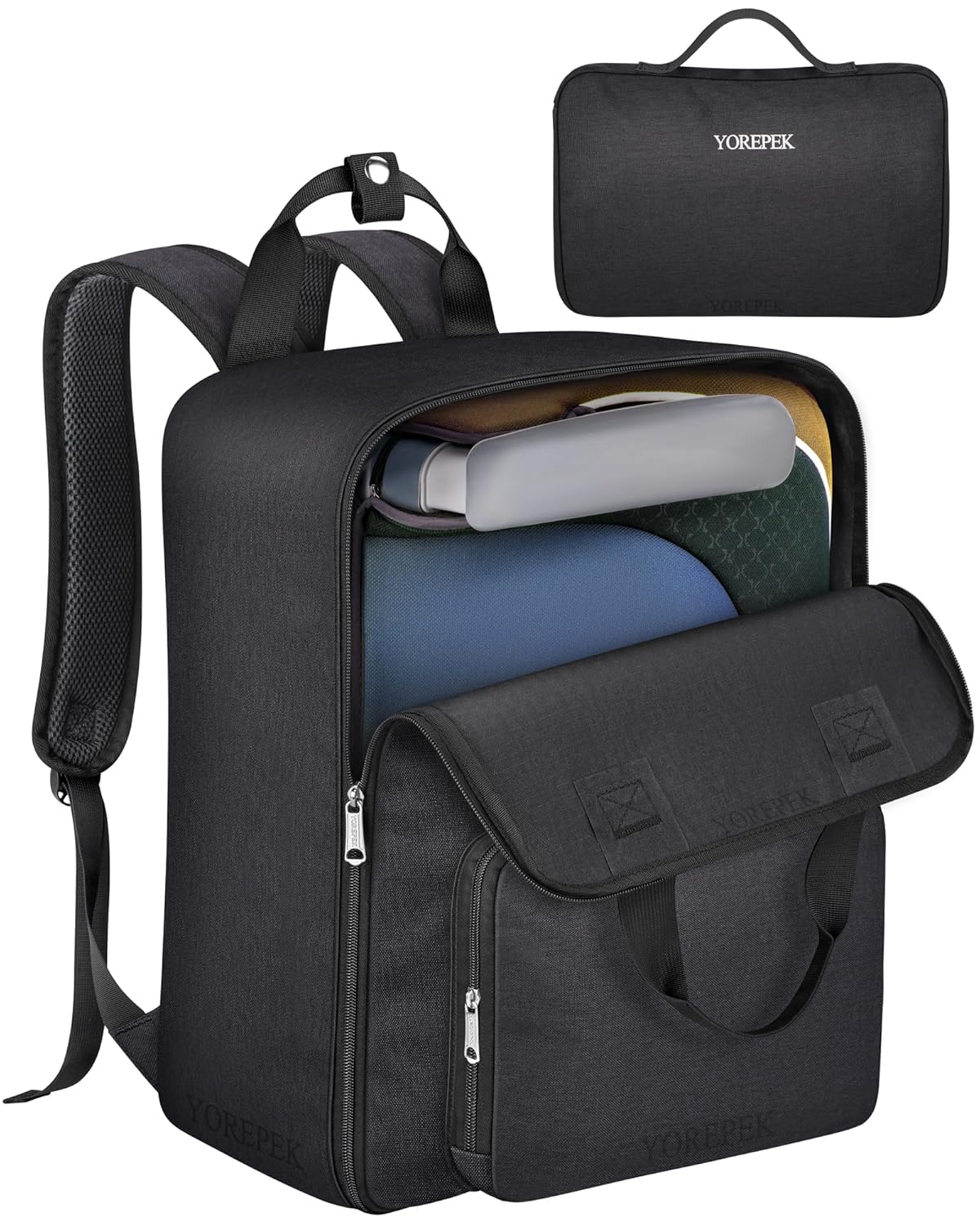 YOREPEK Backless Booster Car Seat Travel Bag for Airplane | Backpack Straps, Foldable Booster Car Seat Cover, Carseat Airport Carrier with Lauggage Strap