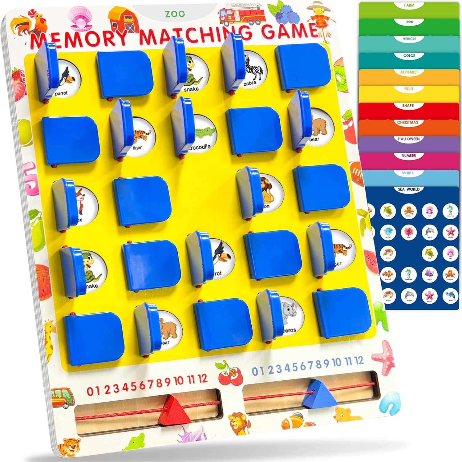 Matching Memory Game for Kids Ages 3-5 4-8, Car Airplane Travel Toys Games Activities for 3-5, Road Trip Essentials for Kids Toddlers, Board Games for Kids 4-6, Birthday Gifts for Kids Boys Girls