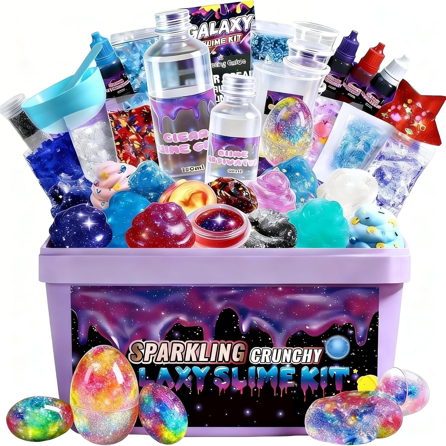 Mini Galaxy Slime Kit for Kids Ages 6–12, DIY Space Slime Set, Fun Cosmic Craft for Creative Play, for Boys & Girls