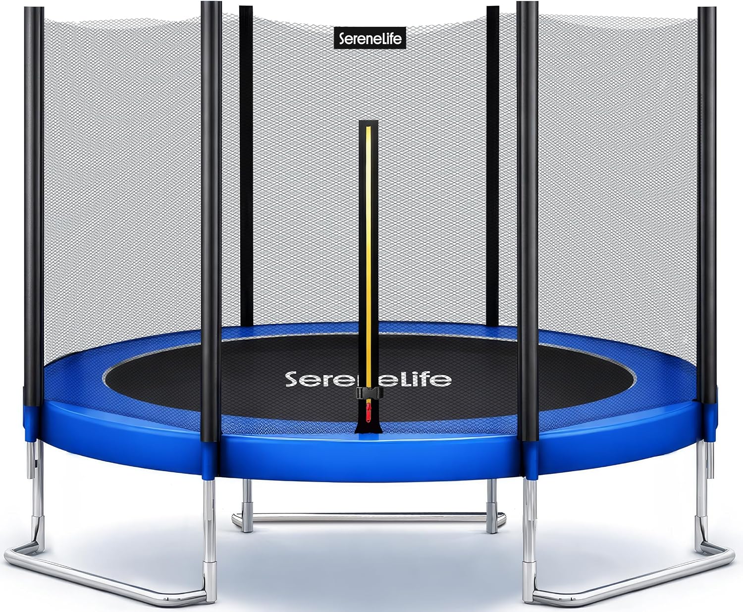 SereneLife Trampoline Outdoor 8FT 10FT 12FT 14FT with Enclosure Net, Ladder and Anti-Rust Coating – ASTM Approved Recreational Trampolines – Heavy Duty Yard Trampolines for Kids and Adults