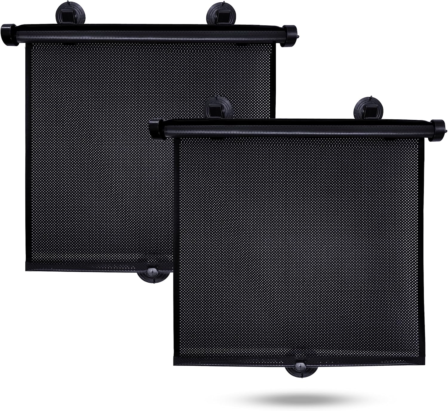 EcoNour Car Side Window Sun Shade (2 Pack) | Retractable Roller Sunshade for Kids | Baby Car Window Shades for UV and Sun Glare Protection | Baby Travel Accessories (15″x17″)