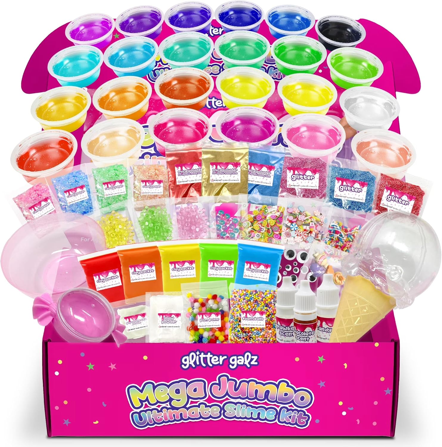 75 PCS Ultimate Slime Kit for Kids, Easter Butter Slime Making Set for Girls 6- 12, 36 Colors Premade Slime ,39 Add-ins to DIY, Glow in Dark ,Birthday Gifts & Party Favors for Girls & Boys Ages 10-12