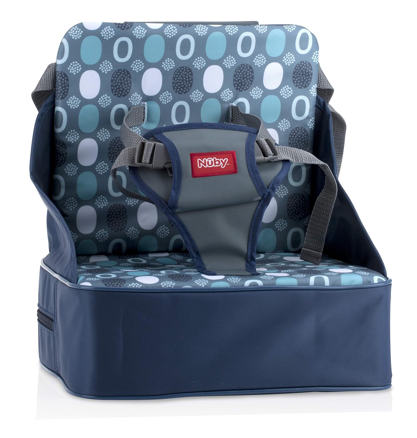 Nuby Easy Go Booster Seat for Kitchen Chair – Travel Booster Seat for Babies and Toddlers – 9+ Months – Holds up to 35 Pounds – Blue