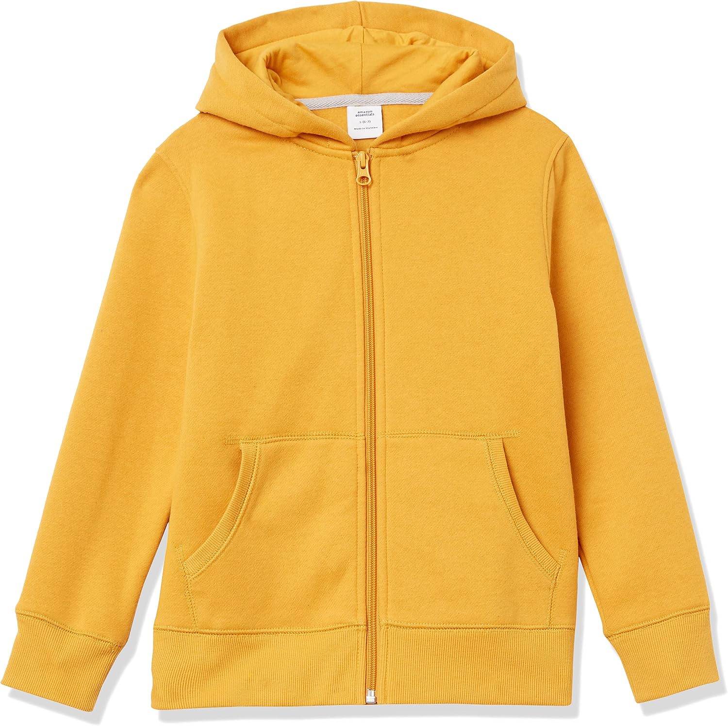 Amazon Essentials Boys and Toddlers’ Zip-Up Hooded Sweatshirt, Soft Brushed Fleece