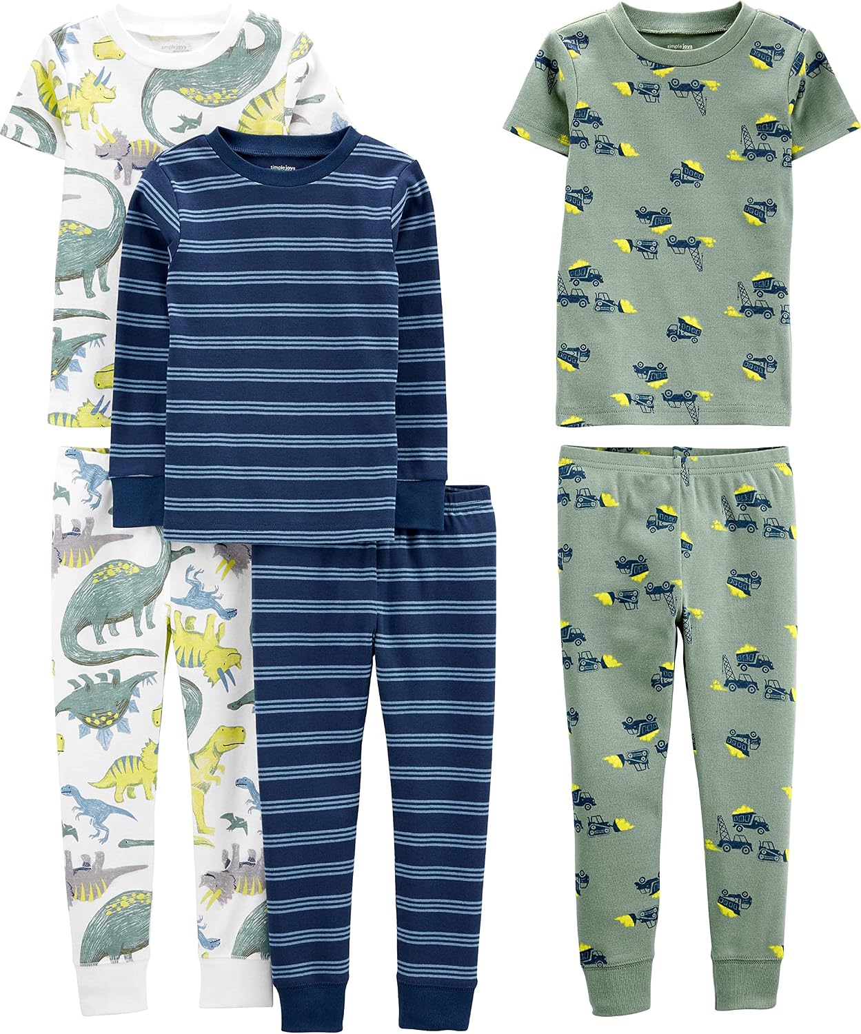 Simple Joys by Carter’s Girls 6-piece Snug Fit Cotton Pajama Set