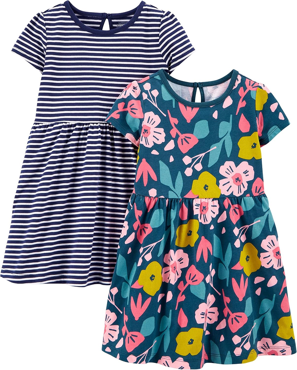 Simple Joys by Carter’s Baby Girls Short-sleeve and Sleeveless Dress Sets, Pack of 2