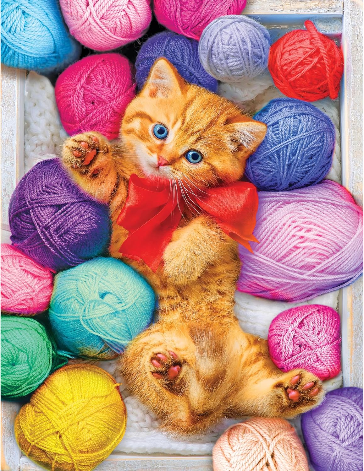 RoseArt – Kodak Premium – Cuddly Yarn Box – 100 Piece Jigsaw Puzzle for Adults
