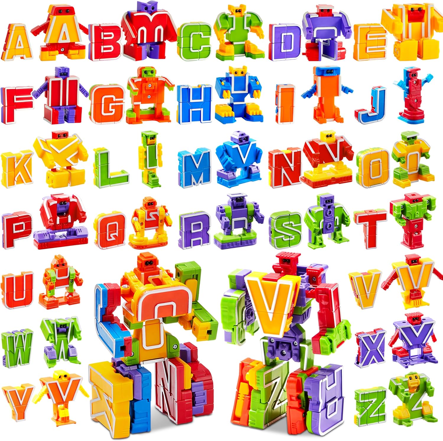 JOYIN Alphabet Robots Toys for Kids, ABC Learning Toys, Alphabots, Letters, Toddlers Education Toy, Carnival Prizes, Treasure Box and Prize for Classroom, Birthday Gift for Kids 3 4 5 6 7 8