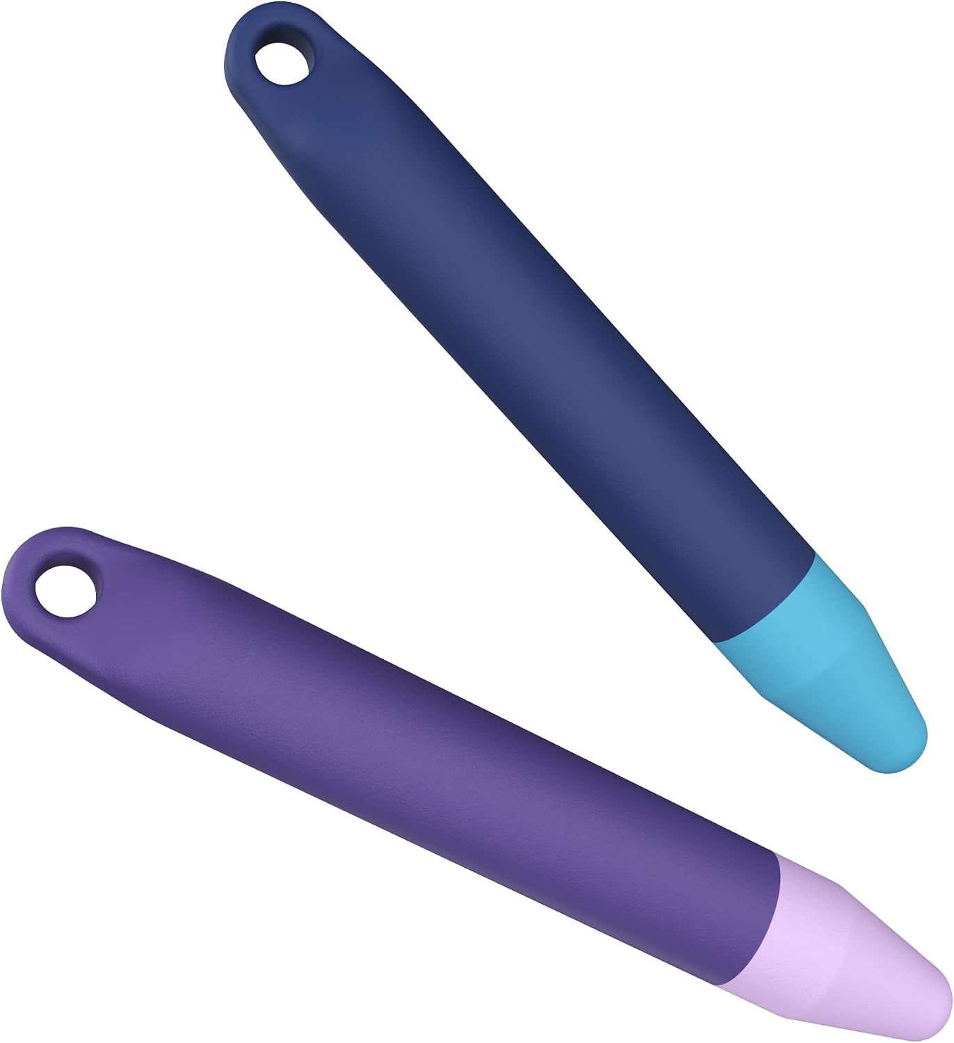 Kid-Friendly Pens for Touch Screens – 2 Pack of Purple and Blue Stylus Pens Compatible with Kindle, iPad, iPhone