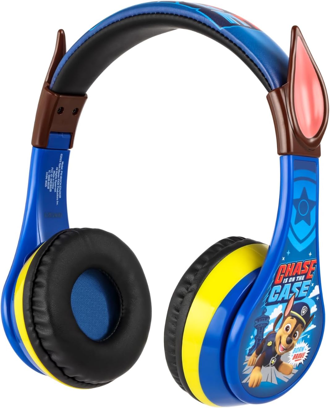 EKIDS – PAW Patrol Chase Bluetooth Headphones for Kids, Wireless Headphones for SC | Volume Reduced and Built-in Microphone