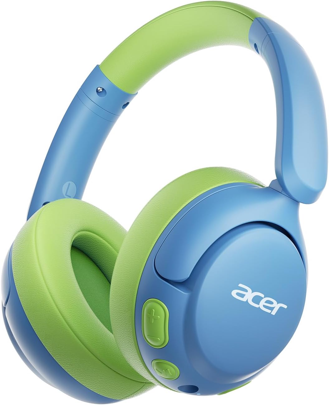 Acer Kids Bluetooth Headphones, 85dB Limiter, 75H, w/Mic OHR725 | Foldable Wireless Over Ear Headphones, Bluetooth 5.4, for Toddler School/iPad/Tablet/PC/Travel, Blue-Green