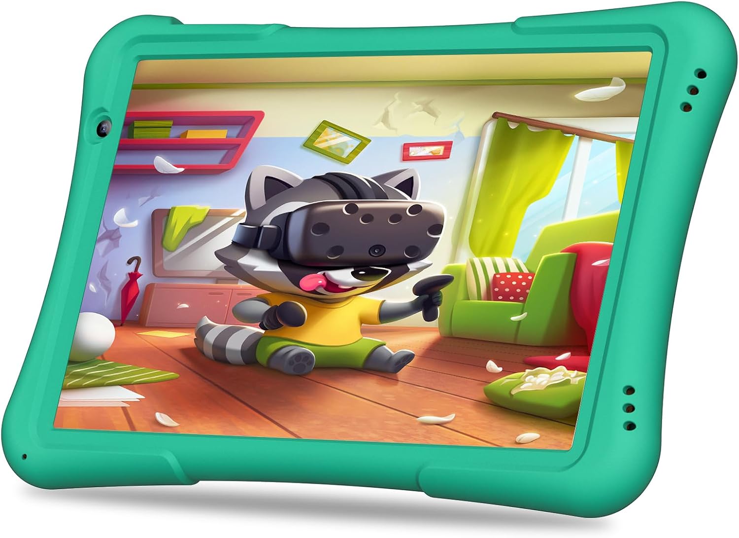 PRITOM 10” Kids Tablet Android, 32GB,Parental Control, Tablet for 3+,Green | Tablet for Kids, Freee games & Apps, Kids-tablet Case, Large HD IPS Display, WiFi 6, Dual Camera, Bluetooth, Toddler Tablet