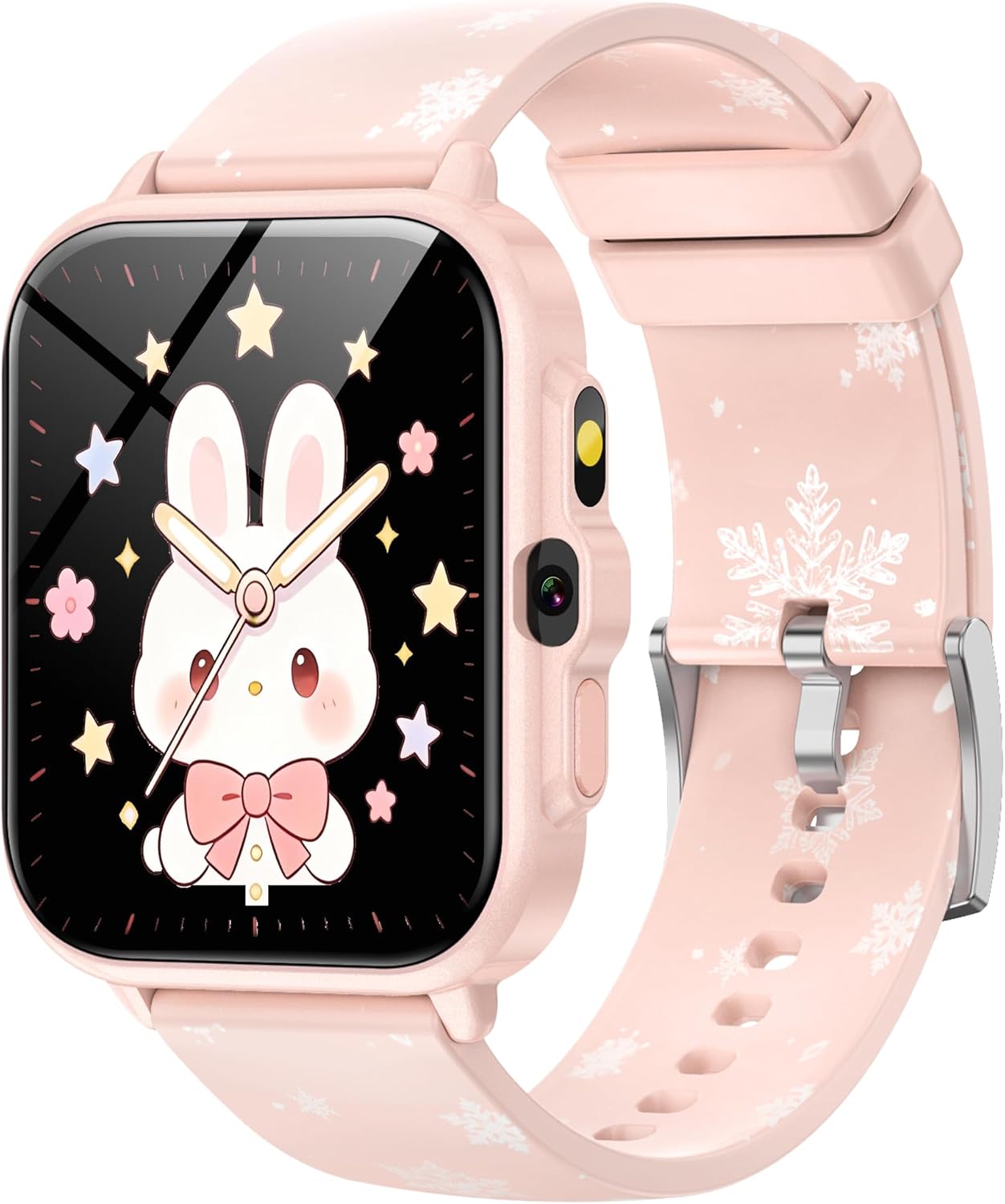 Kids Smart Watch Gift for Girls Age 5-12, Ai Functions Games HD Touch Screen Watches with Video Camera Music Player Pedometer Flashlight 12/24 hr Educational Toys Birthday Gift (Off-White)