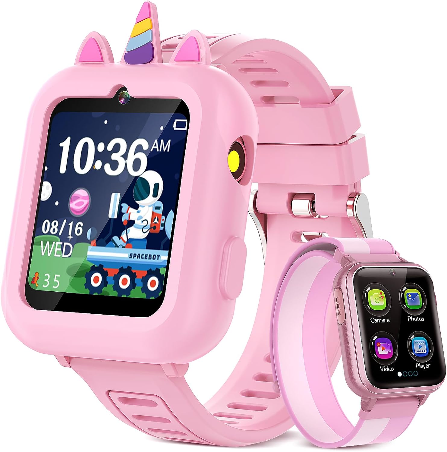 Smart Watch for Kids Girls Gift Age 3-12 with 39 Games Alarm Clock Camera